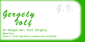 gergely volf business card